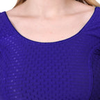 Vamika Cotton Lycra Stretchable Fabric Navy Stretchable Blouse | Grocsy