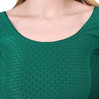 Vamika Cotton Lycra Stretchable Fabric Dark Green Stretchable Blouse | Grocsy