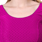 Vamika Cotton Lycra Stretchable Fabric Pink Stretchable Blouse | Grocsy