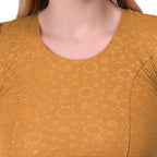 Vamika Crush Lycra Gold Frill Sleeves Blouse | Grocsy