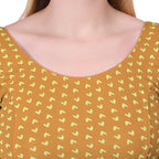 Vamika Hosiery Gold Half Sleeves Blouse | Grocsy