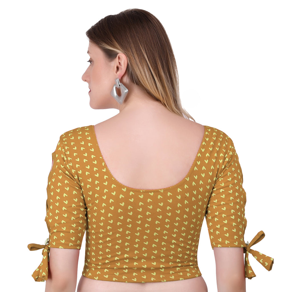 Vamika Hosiery Gold Half Sleeves Blouse | Grocsy