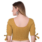 Vamika Hosiery Gold Half Sleeves Blouse | Grocsy