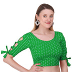 Vamika Hosiery Green Half Sleeves Blouse | Grocsy