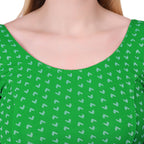 Vamika Hosiery Green Half Sleeves Blouse | Grocsy