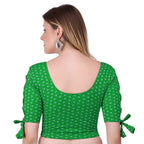 Vamika Hosiery Green Half Sleeves Blouse | Grocsy