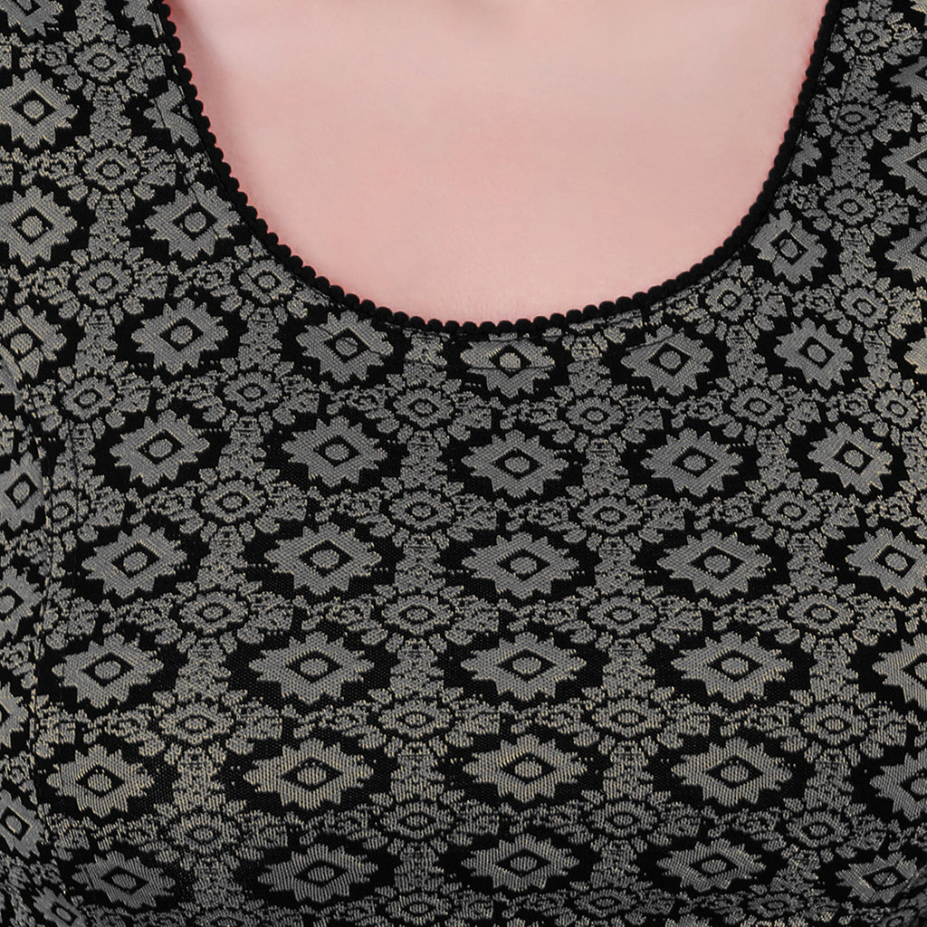 Vamika Hosiery Black Butterfly Frill Sleeves Blouse | Grocsy