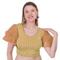 Vamika Hosiery Light Brown Butterfly Frill Sleeves Blouse | Grocsy