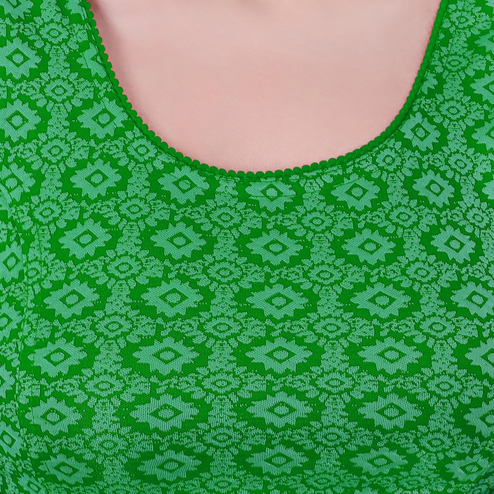 Vamika Hosiery Green Butterfly Frill Sleeves Blouse | Grocsy
