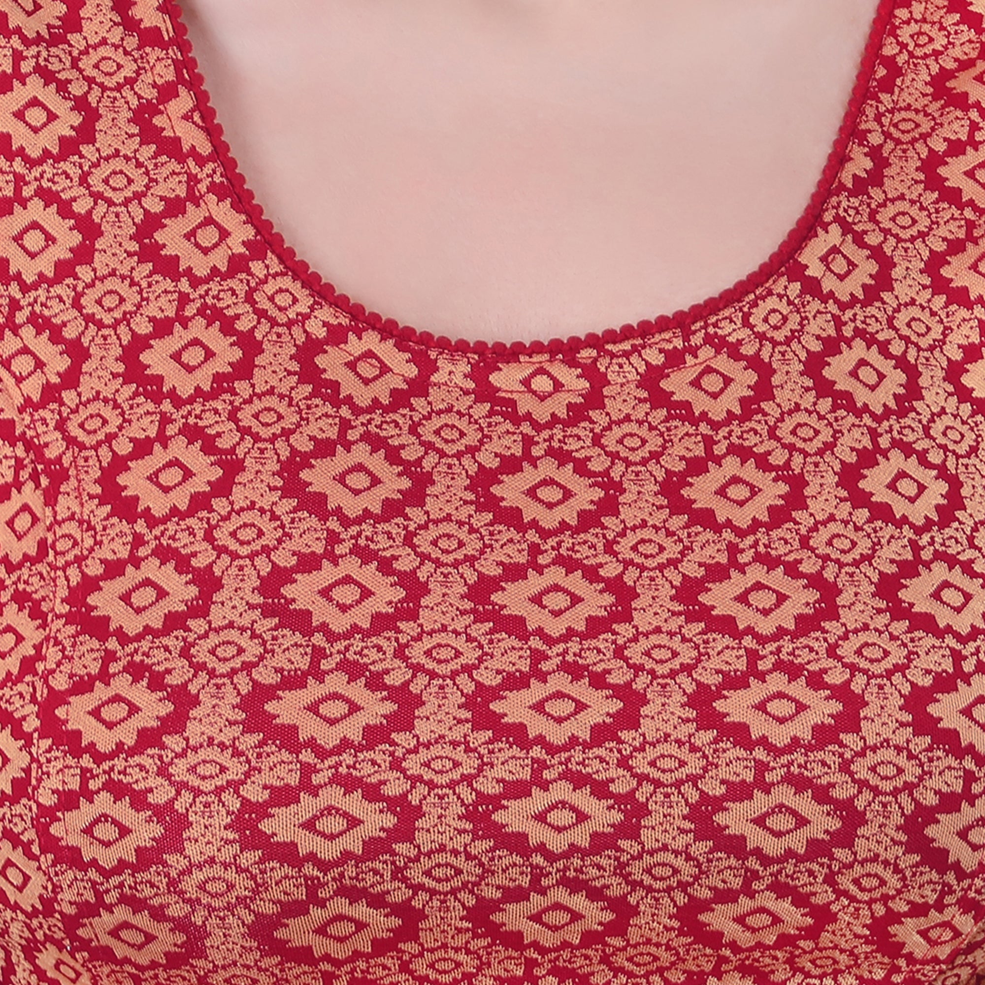 Vamika Hosiery Maroon Butterfly Frill Sleeves Blouse | Grocsy