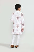 Joban Fashion Cotton White Kurta With Straight Fit Pant | Grocsy