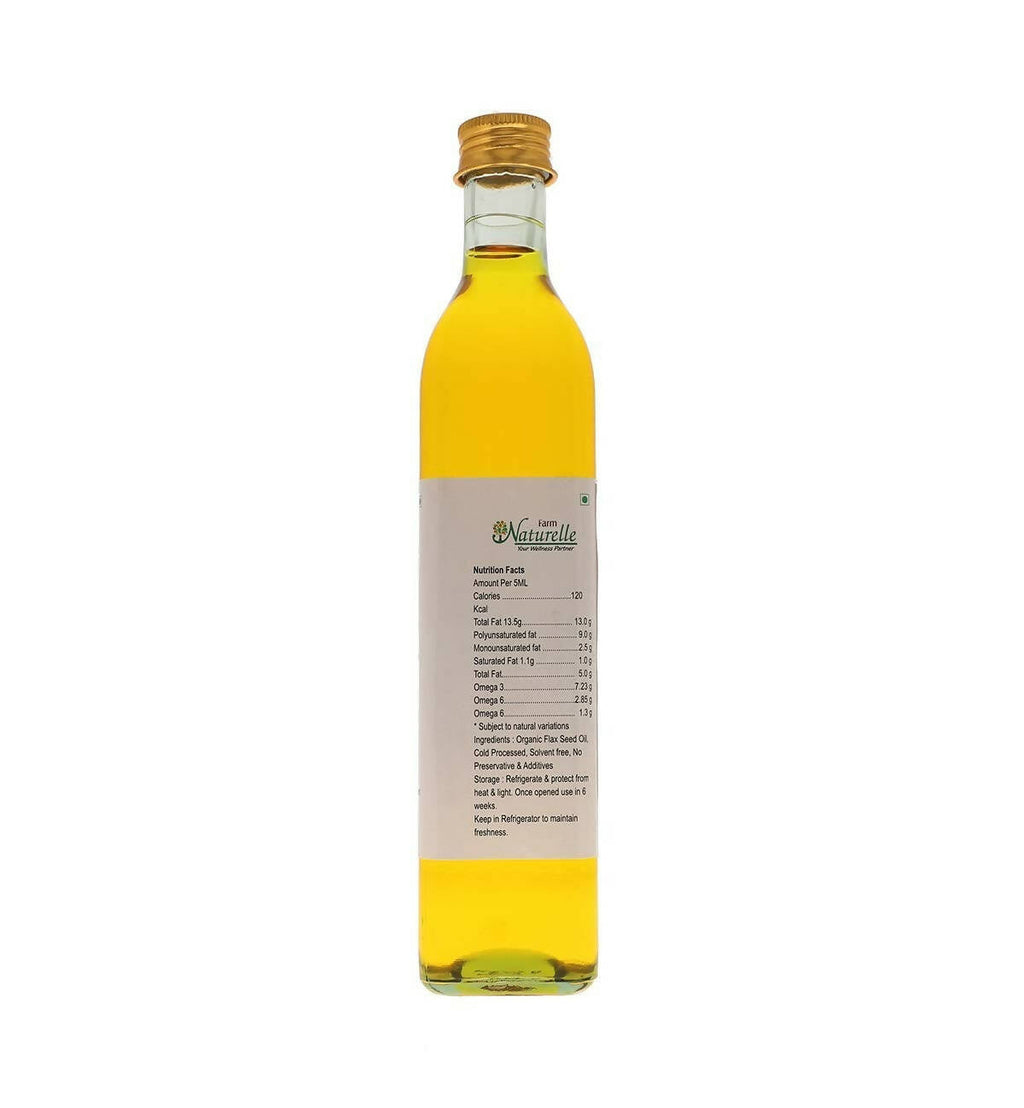 Farm Naturelle 100% Pure Cold Pressed Flax Seed Oil | Grocsy