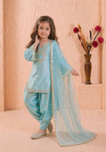 Teeya Creation New Kids Latest Trendy Kurta Palazzo Set-Blue | Grocsy