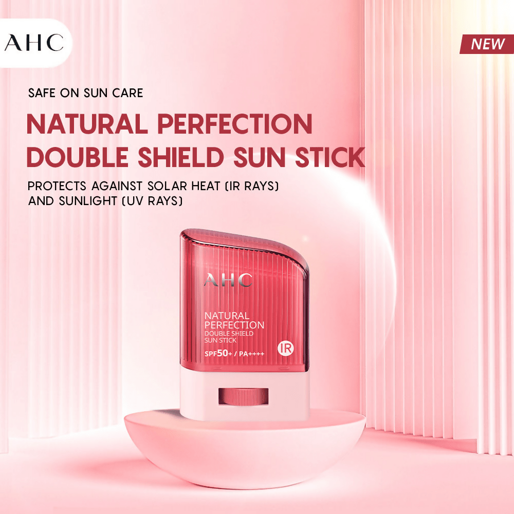 AHC Natural Perfection Double Shield Sun Stick With SPF 50+ & PA++++ - Korean Skincare | Grocsy