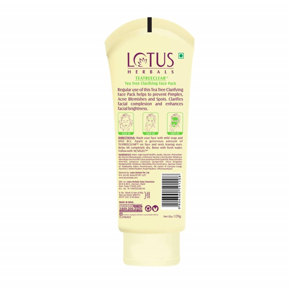 Lotus Herbals Teatreeclear Tea Tree Clarifying Face Pack | Grocsy