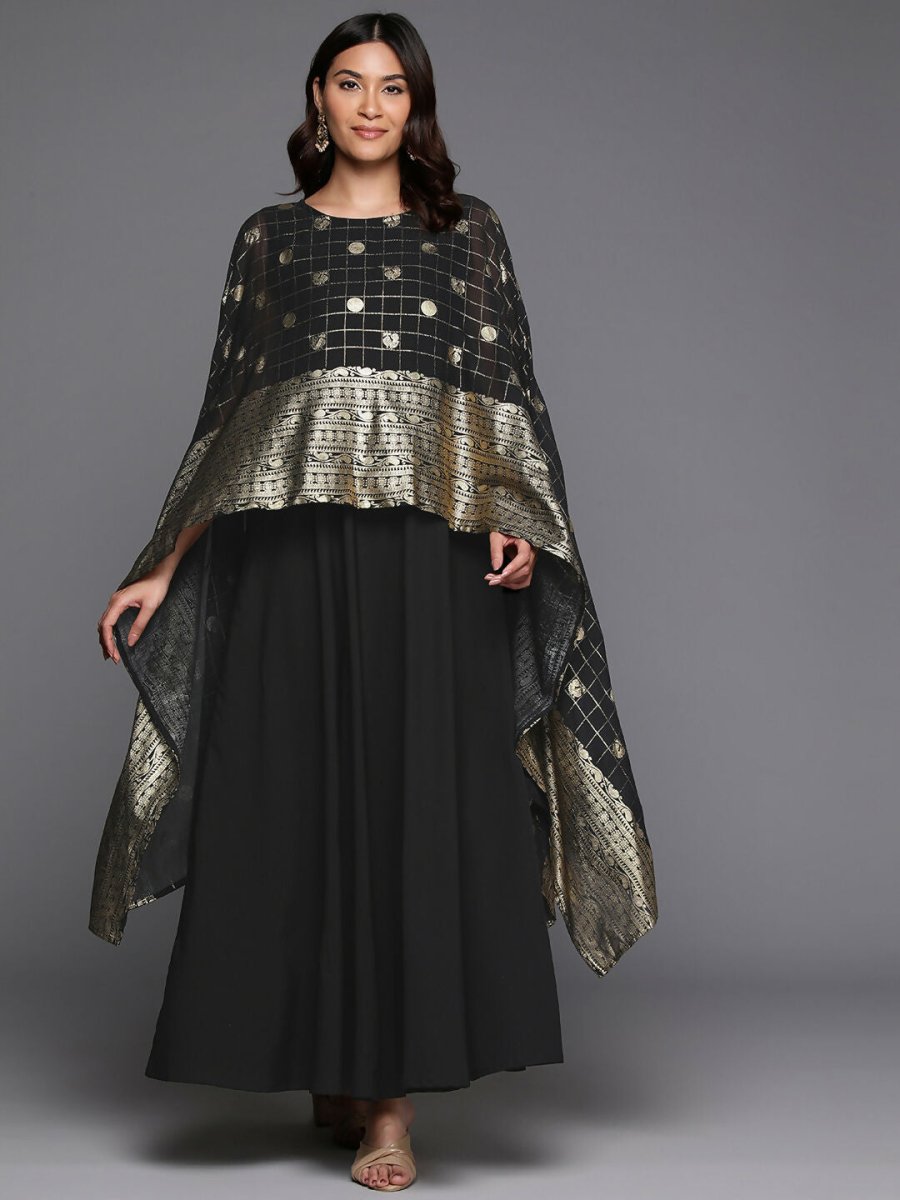 Ahalyaa Women's Traditional wear Ethnic Dress - Black | Grocsy