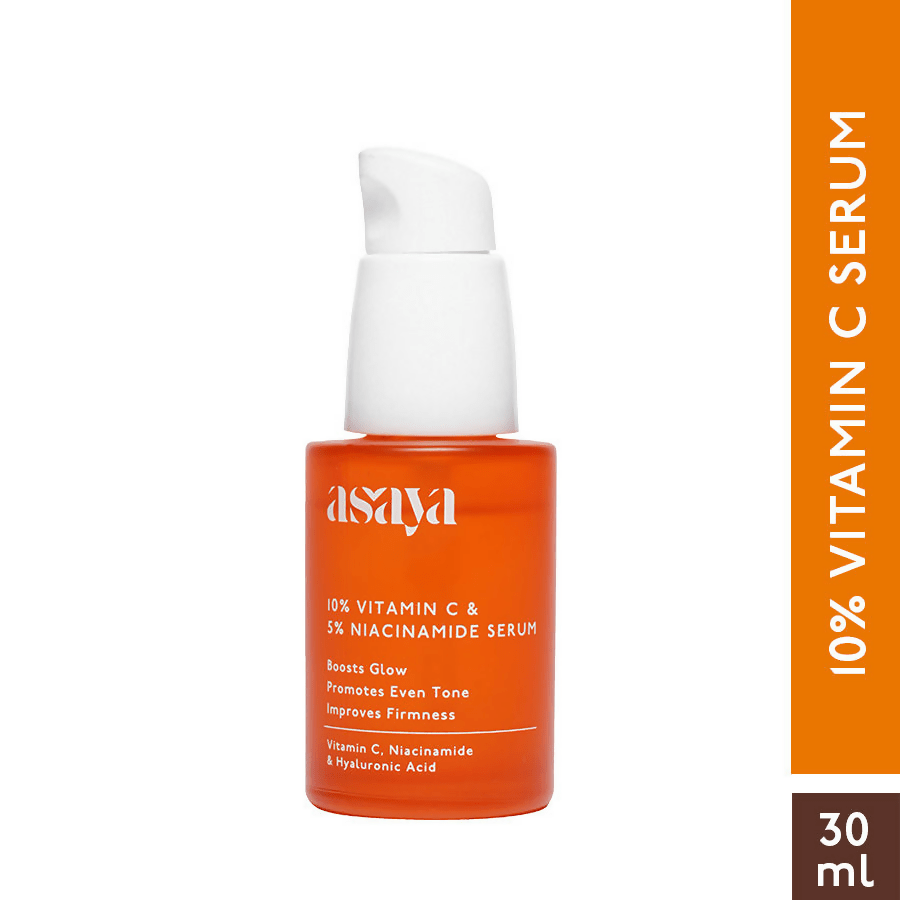 Asaya 10% Vitamin C Serum With 5% Niacinamide & Antioxidant Face Serum For Glowing Skin & Dullness | Grocsy