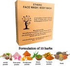 Etheric Herbal Face & Body Wash Powder – Natural Anti Acne & Skin Brightening Care | Grocsy