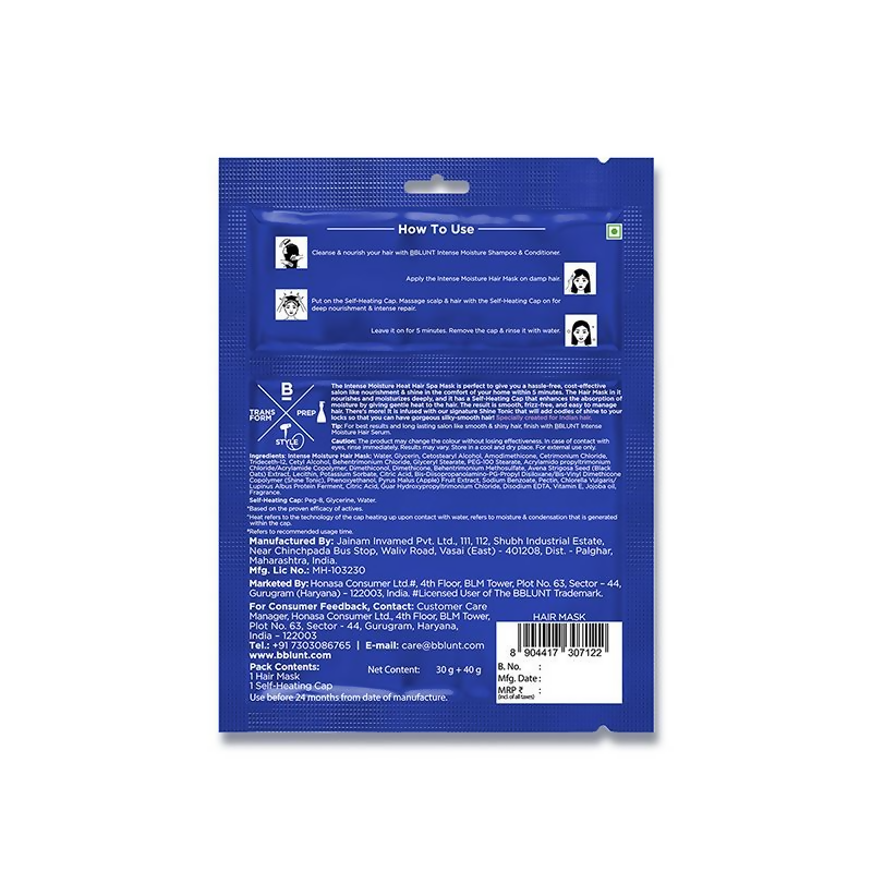 BBlunt Intense Moisture Heat Hair Spa Mask | Grocsy
