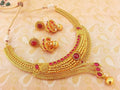 Pink Kemp Designer Bridal Necklace Set | Grocsy