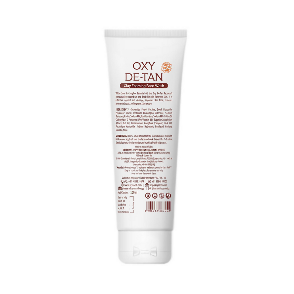 Keya Seth Aromatherapy Oxy De Tan Clay Foaming Face Wash | Grocsy