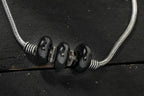Mominos Fashion Kamal Johar Oxidised Plain Silver With Black Beads Anklets | Grocsy