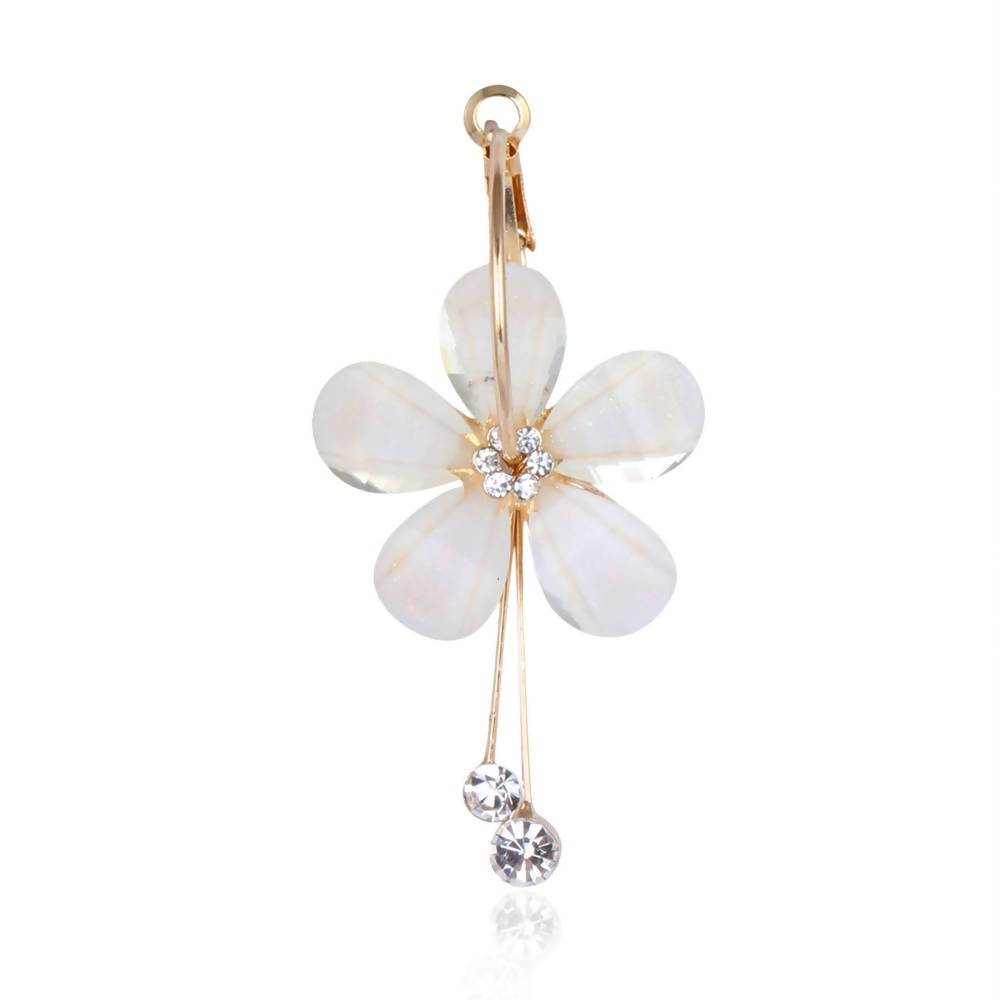 Trendoo Jewelry Gold-Polished Stylish Fancy Party Wear Beige Drops | Grocsy