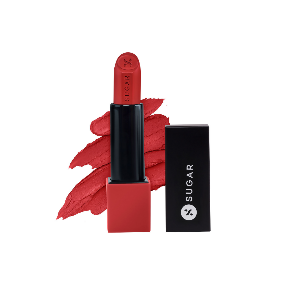 SUGAR Glide Peptide Serum Lipstick with Vitamin E - 04 Cairo Crimson | Grocsy