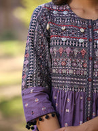 Juniper Women's Lavender Printed Flared Tunic | Grocsy