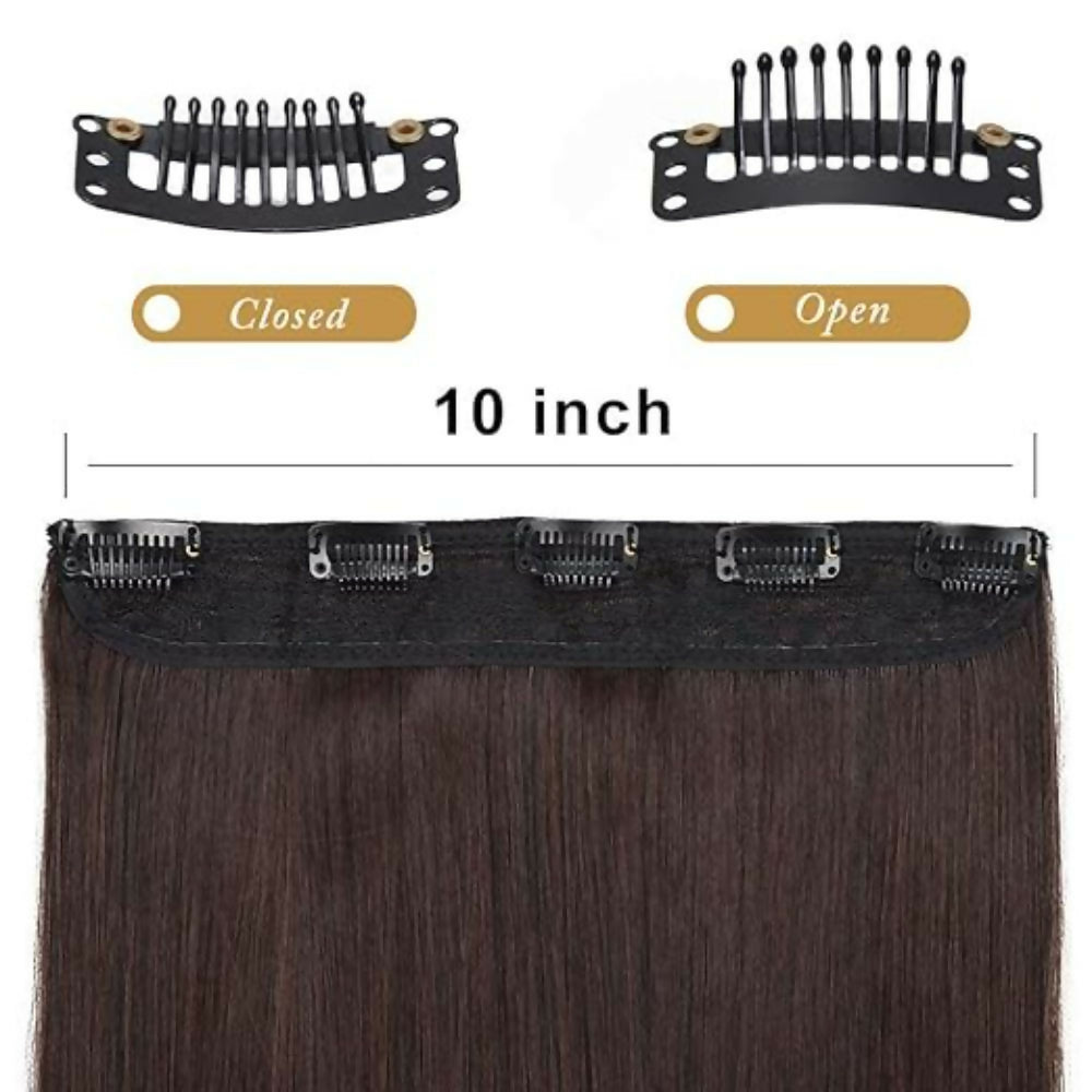 Bronson Professional 24 Clip-In Hair Extensions Dark Brown Straight Hair - Volume - 2 | Grocsy