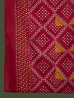 Sangria Printed V- Neck Kurta, Trouser & Dupatta Set | Grocsy
