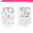 Large Print Easy to Read Aesop's Fables, Arabian Nights & Tenali Raman Classic Stories Books Set of 6| Ages 6 - 12 Year | Grocsy