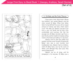 Large Print Easy to Read Aesop's Fables, Arabian Nights & Tenali Raman Classic Stories Books Set of 6| Ages 6 - 12 Year | Grocsy