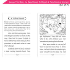 Large Print Easy to Read Moral & Panchtantra Stories Books Set of 7| Children Stories Books| Ages 6 - 12 Year | Grocsy