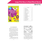 Large Print Easy to Read Moral Stories Set of 4| Bedtime Stories Books for Kids| Ages 4-8 Years | Grocsy