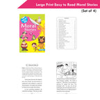 Large Print Easy to Read Moral Stories Set of 4| Bedtime Stories Books for Kids| Ages 4-8 Years | Grocsy