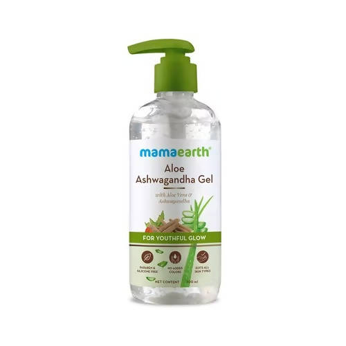Mamaearth Aloe Ashwagandha Gel For Youthful Glow | Grocsy