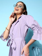 Yufta Lavender Shirt Dress | Grocsy