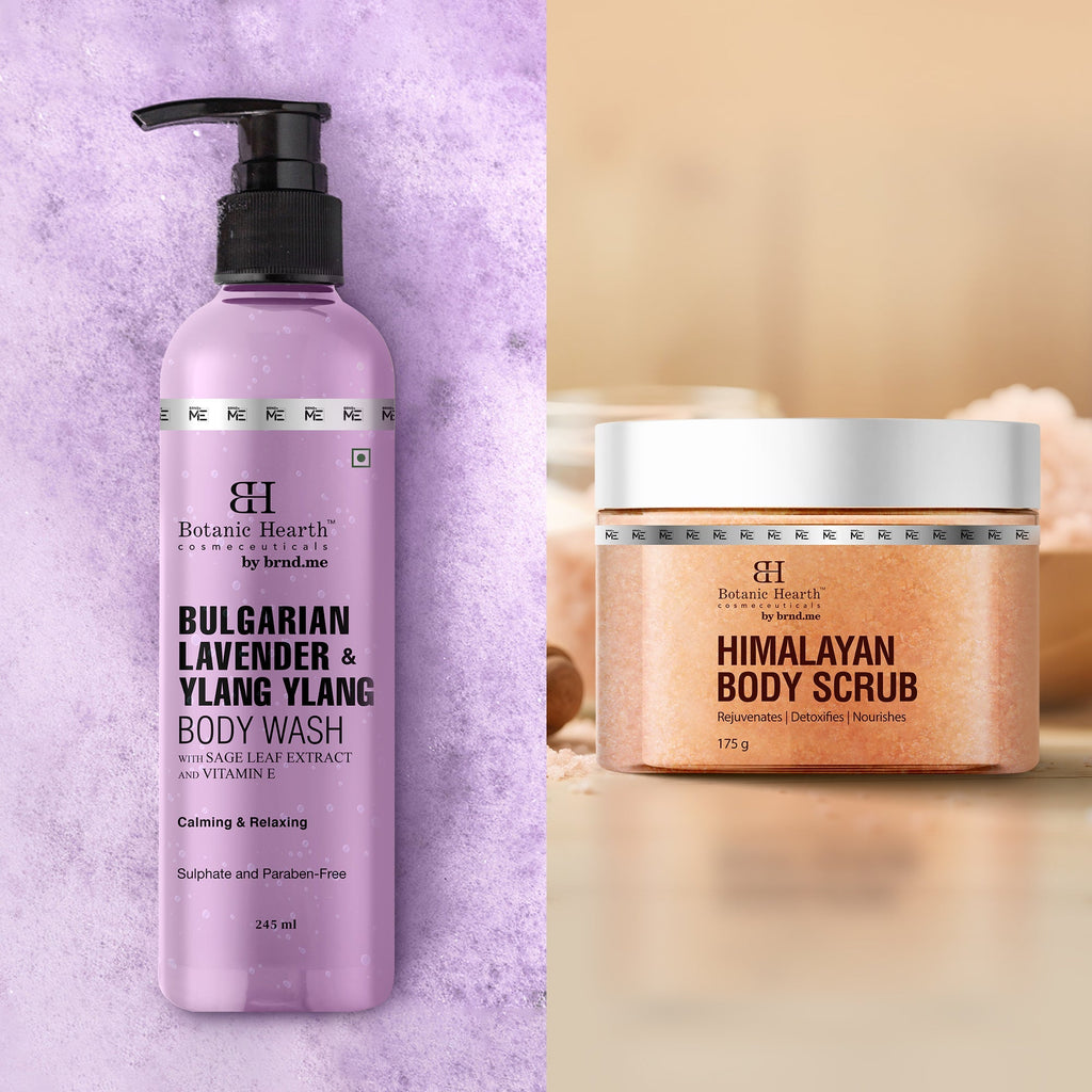 Botanic Hearth Bulgarian Lavender Bodywash & Himalayan Scrub | Grocsy