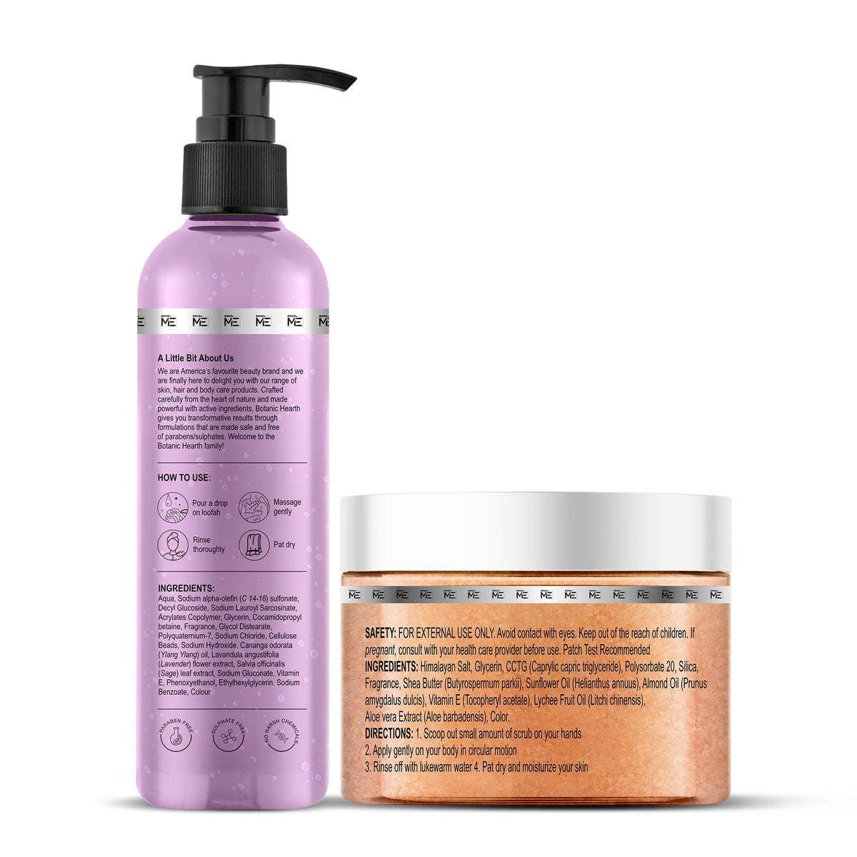 Botanic Hearth Bulgarian Lavender Bodywash & Himalayan Scrub | Grocsy
