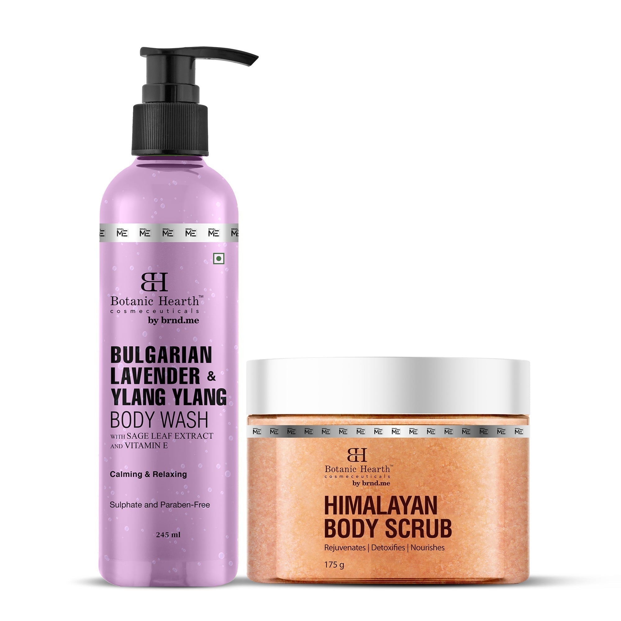 Botanic Hearth Bulgarian Lavender Bodywash & Himalayan Scrub | Grocsy