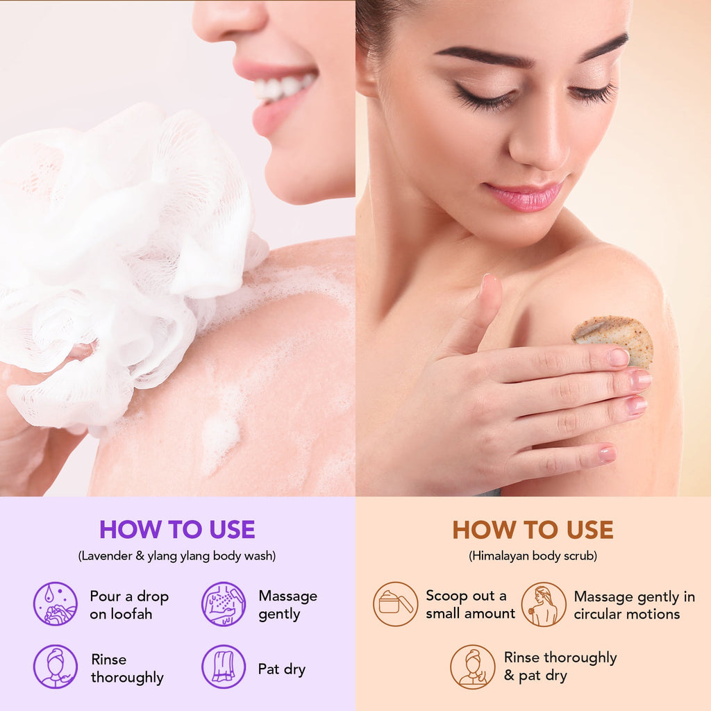 Botanic Hearth Bulgarian Lavender Bodywash & Himalayan Scrub | Grocsy