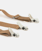 Manet Boys Solid Suspenders - Beige | Grocsy