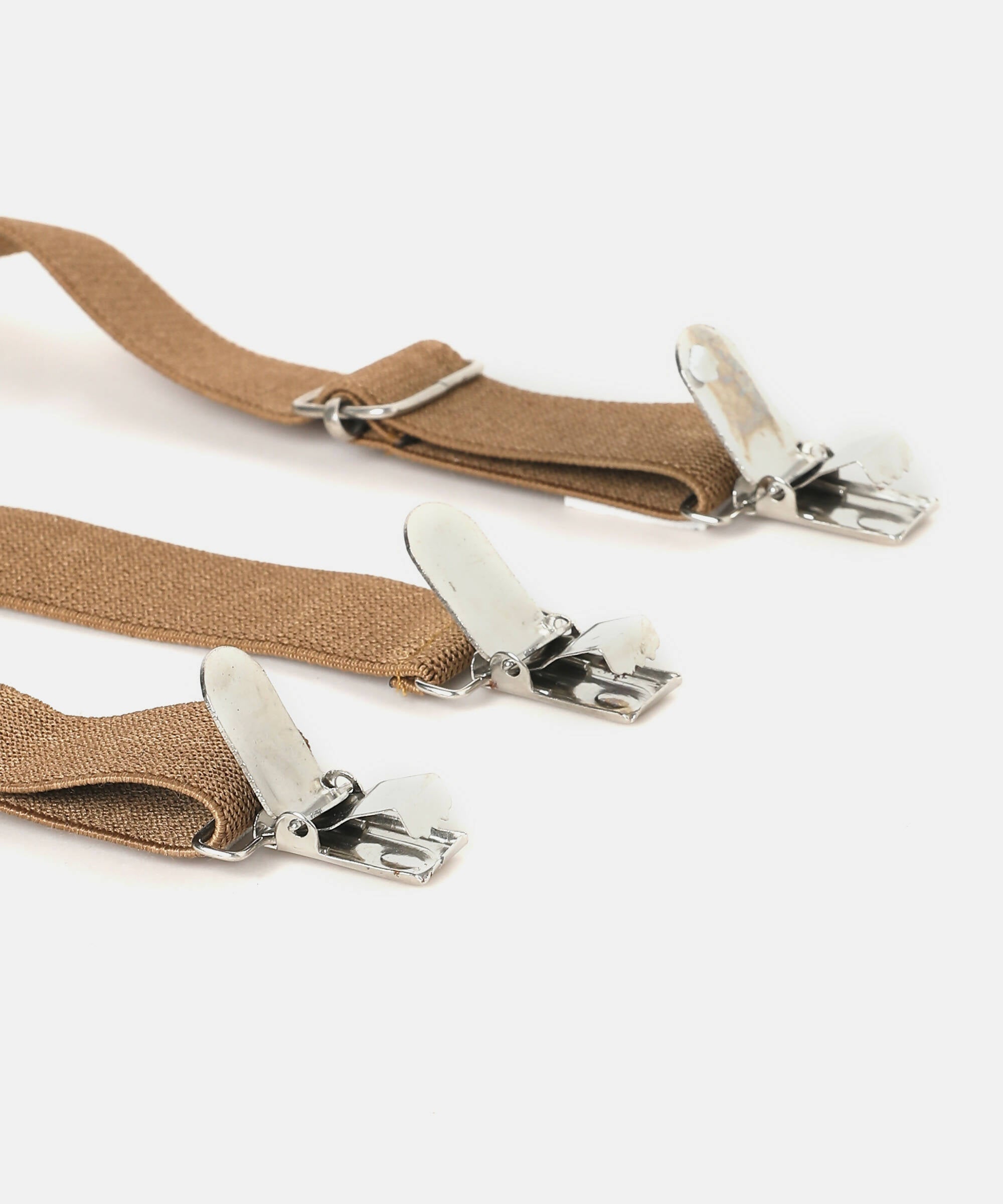 Manet Boys Solid Suspenders - Beige | Grocsy