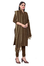 Brown Cotton Jacquard Woven Unstitched Dress Material - Tanvi | Grocsy