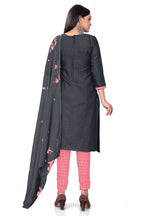 Black Slab cotton Printed Unstitched Dress Material - Tanvi | Grocsy