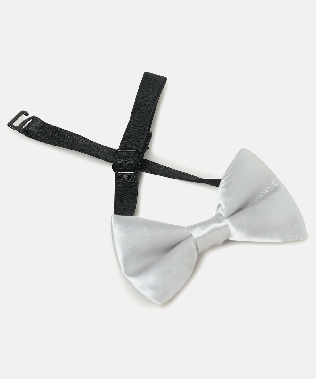 Manet Boys Solid Single Layer Bow - Silver | Grocsy