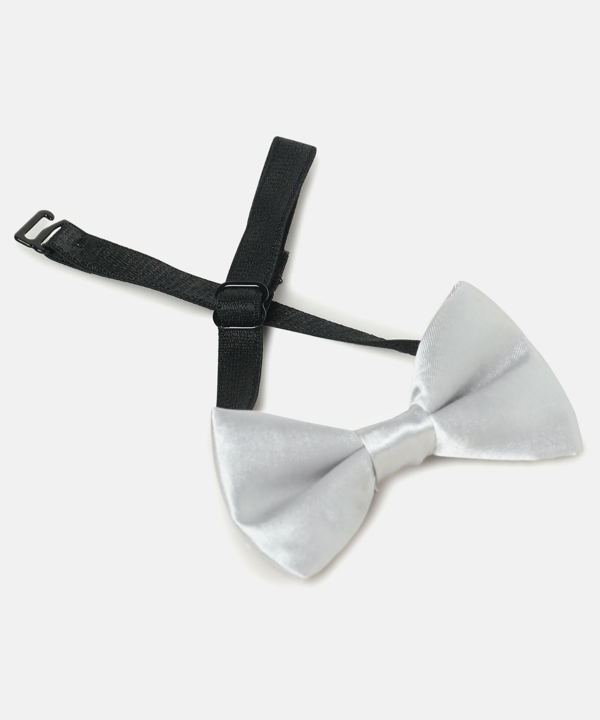 Manet Boys Solid Single Layer Bow - Silver | Grocsy
