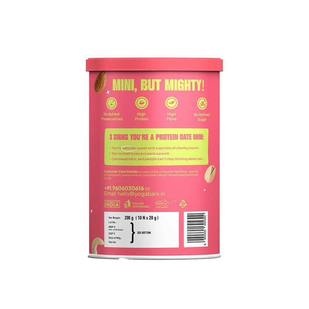 Yoga Bar Protein Date Minis – 16g Protein, No Refined Sugar, Dates & Nuts Snack | Grocsy