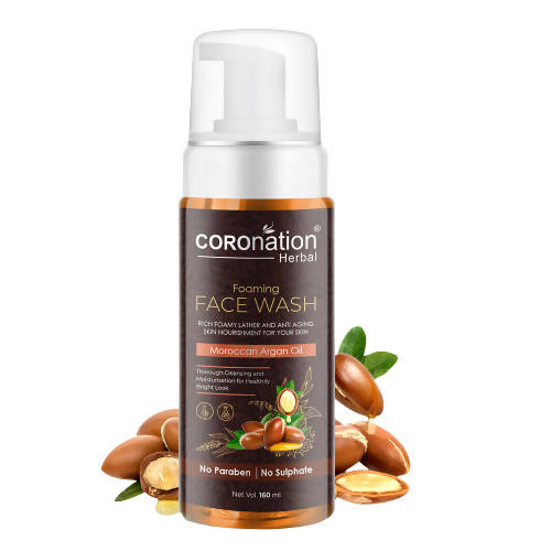 Coronation Herbal Moroccan Argan Oil Foaming Face Wash | Grocsy